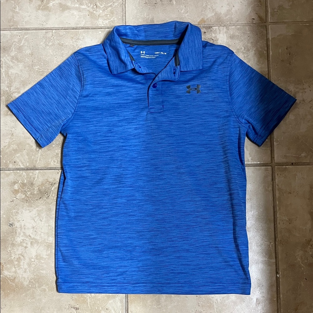 Under Armour Vibrant Blue Polo Shirt size youth medium